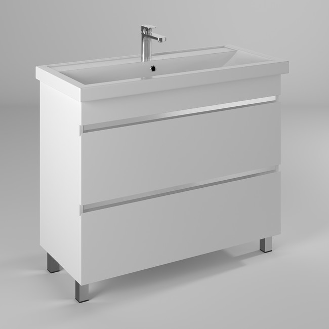 Тумба под раковину Briz Elen 227 03-08100-06 00 БЕЛ 100 см (белый) напольная