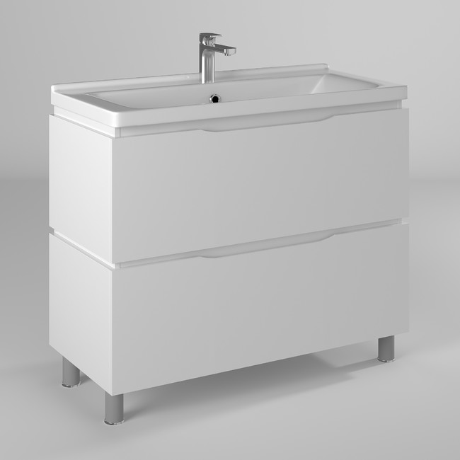 Тумба под раковину Briz Milana 226 03-08100-06 00 БЕЛ 100 см (белый) напольная