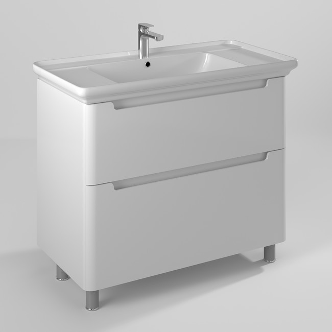 Тумба под раковину Briz Albi 235 03-08105-14 00 БЕЛ 105 см (белый) напольная