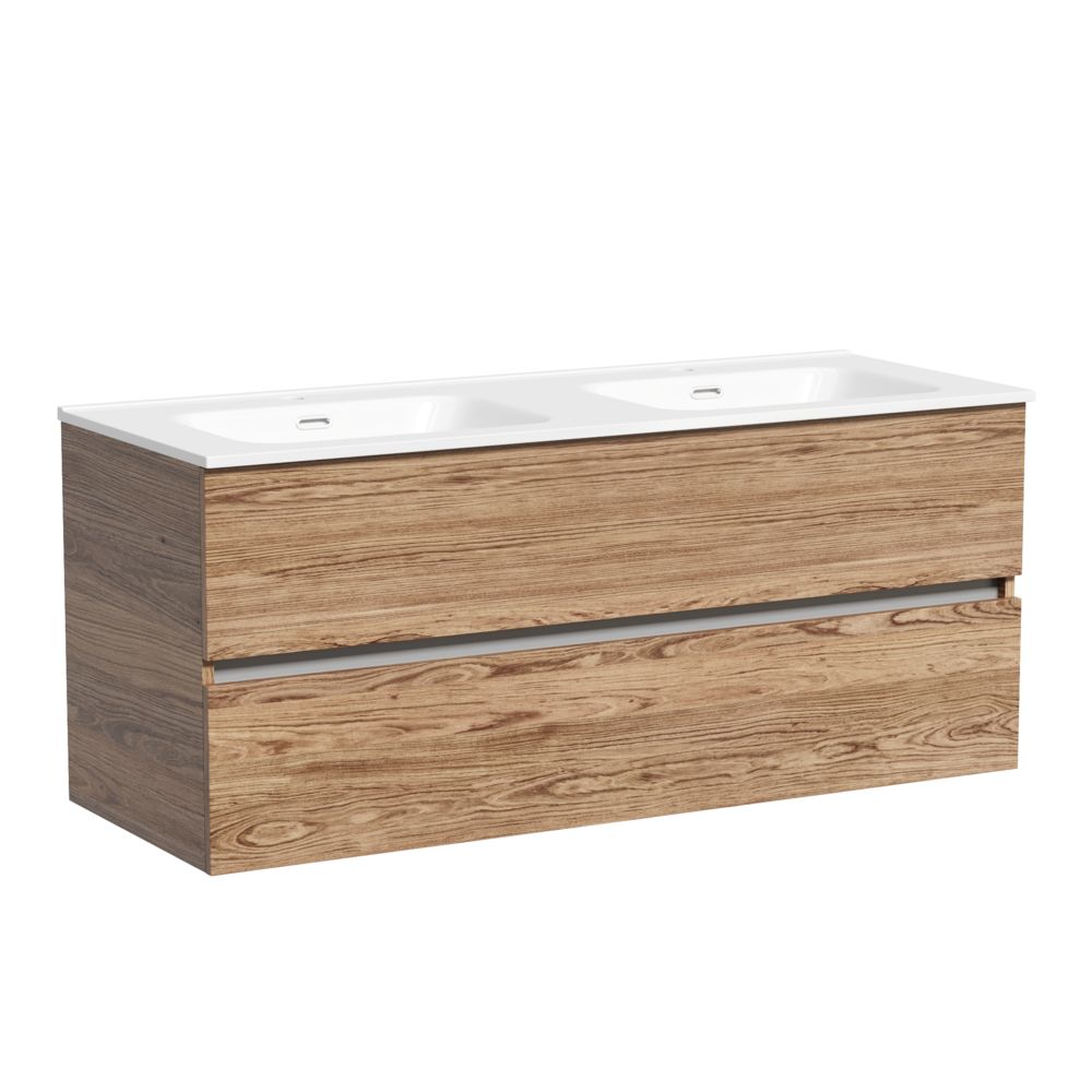 Тумба под раковину Sancos Urban UR120-2ECH 120 см (дуб чарльстон) подвесная