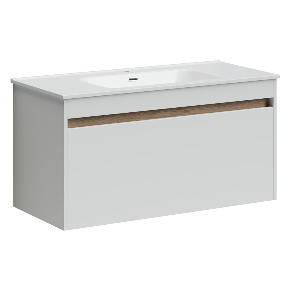 Тумба под раковину Sancos Smart SM100W 100 см (белый) подвесная