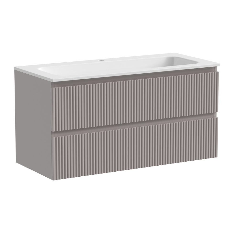 Тумба под раковину Sancos Snob R SNR100SM 100 см (серый матовый) подвесная