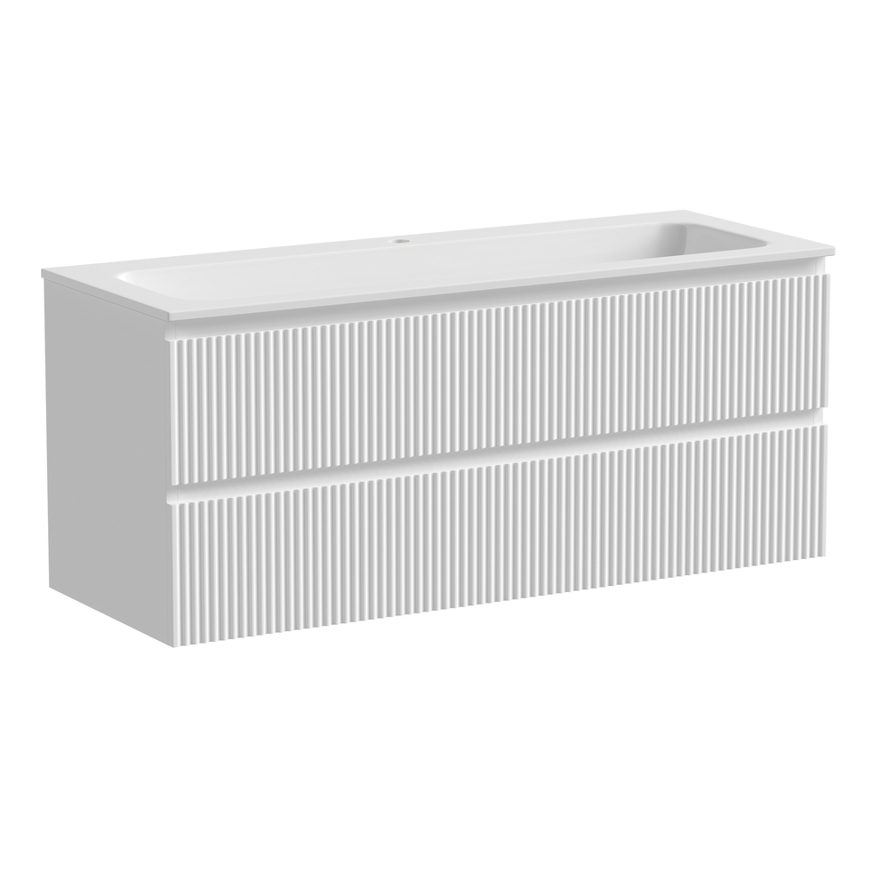 Тумба под раковину Sancos Snob R SNR120W 120 см (белый матовый) подвесная