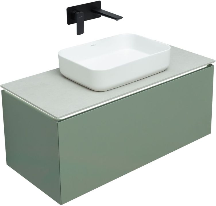 Тумба под раковину Allen Brau Infinity 1.21004.CGM 100 см (олива матовый) подвесная
