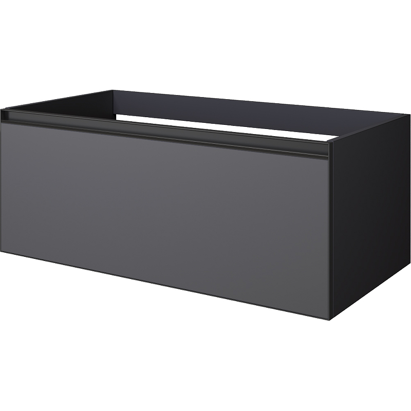 Тумба под раковину ArmadiArt Quatro 790-M1-100-A-A 100 см (антрацит) подвесная