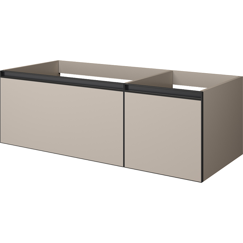 Тумба под раковину ArmadiArt Quatro 2 790-M2-120-D-A 120 см (бежевый/антрацит) подвесная