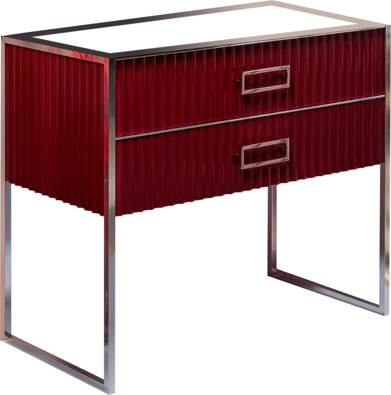 Тумба под раковину ArmadiArt Monaco 867-100-RG 100 см (бордо/хром)