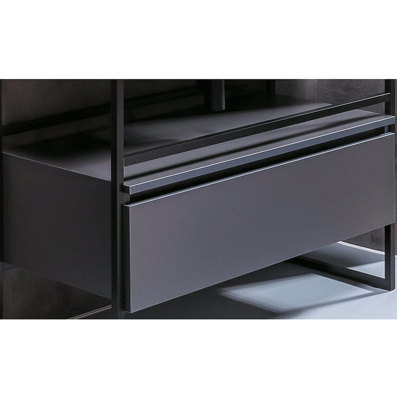 Тумба под раковину ArmadiArt Loft  894-100-A 100 см (антрацит) подвесная