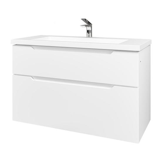 Тумба под раковину Jorno Puro Pro.01.100/P/W/JR 100 см (белый) подвесная