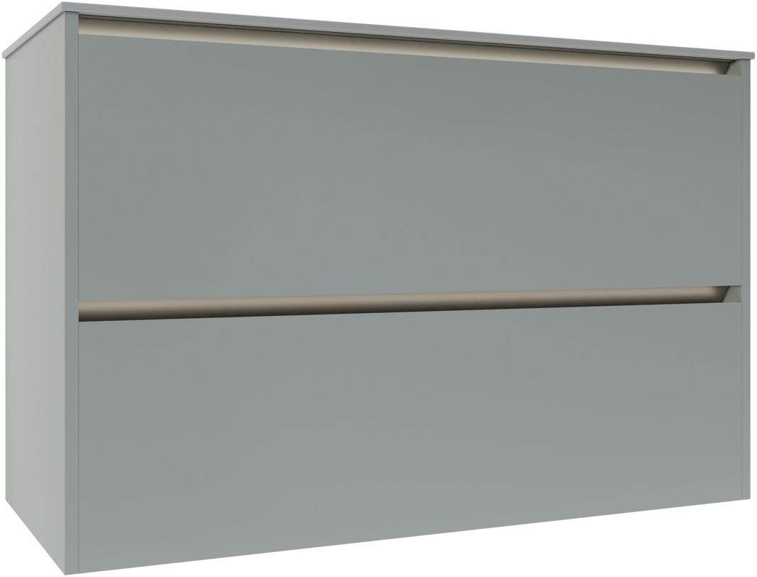 Тумба под раковину Allen Brau Activity 1.34014.PWM 100 см (папирус матовый/олива браш) LED подвесная