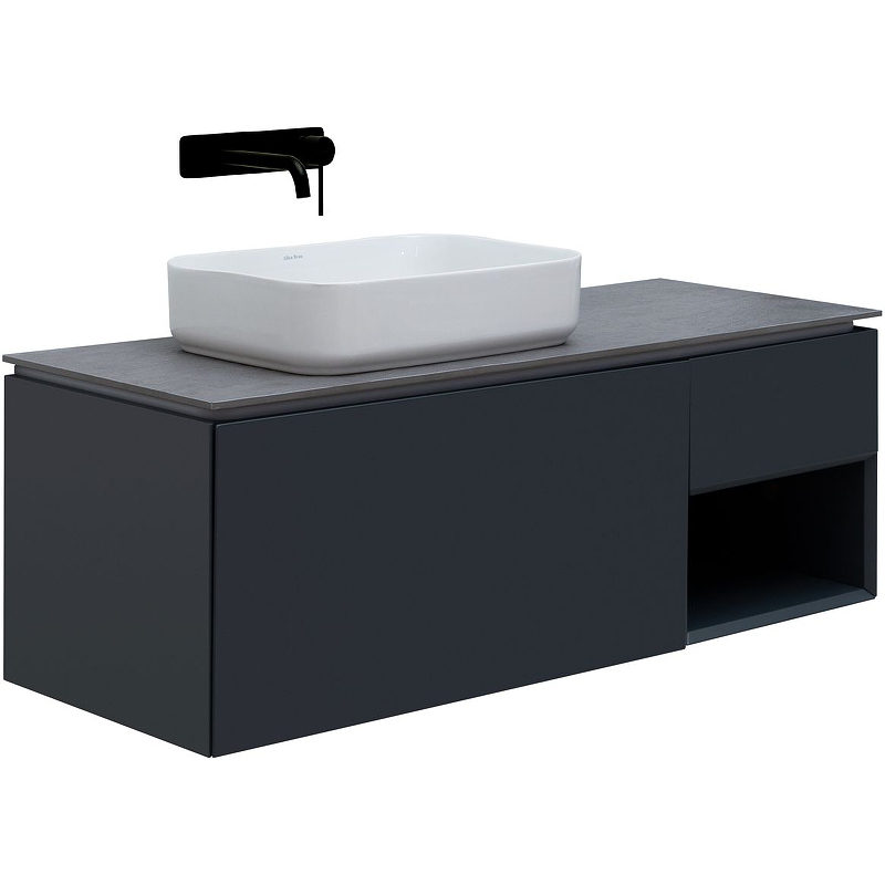 Тумба под раковину Allen Brau Infinity 1.21006.AM 120 см (антрацит матовый) подвесная L