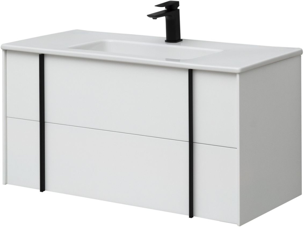 Тумба под раковину Allen Brau Reality 1.32007.WM 100 см (белый матовый) подвесная