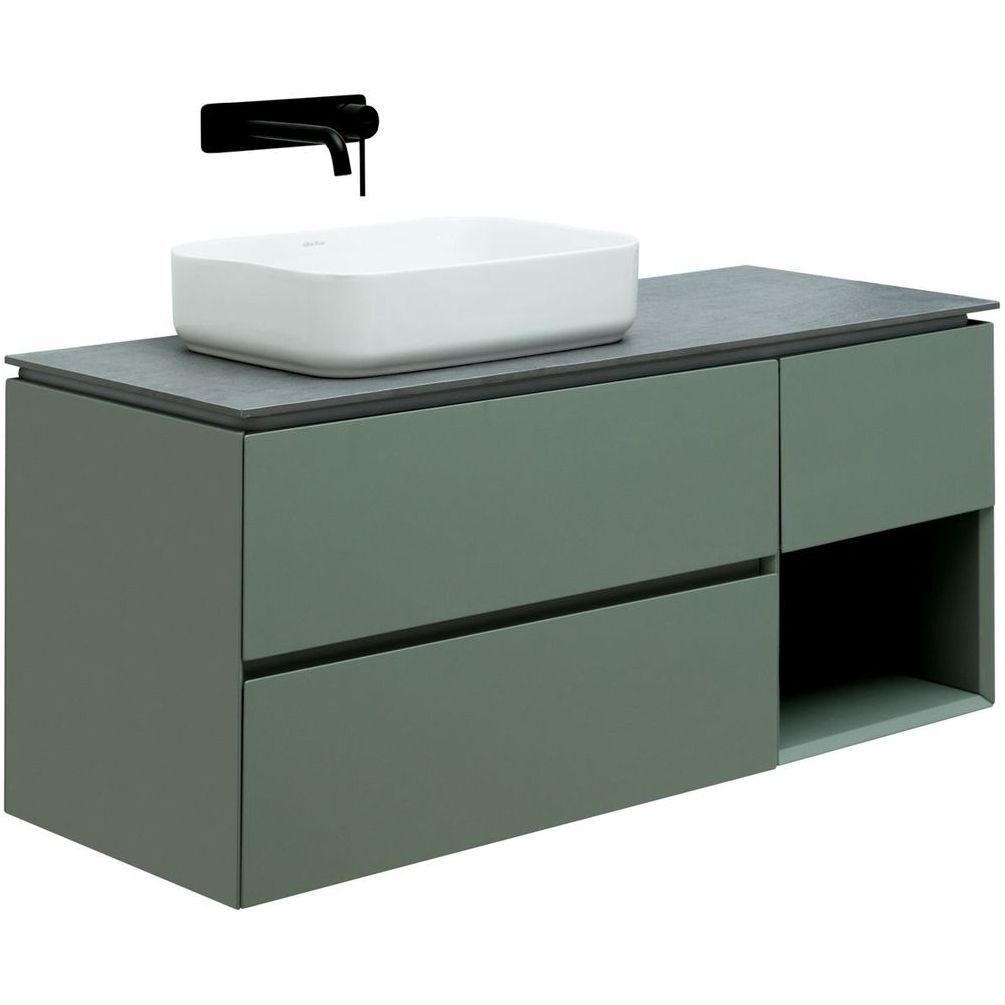 Тумба под раковину Allen Brau Infinity 1.21005.PWM 120 см (олива матовый) подвесная L