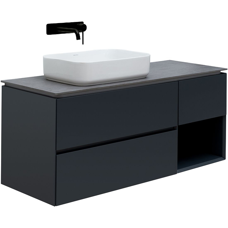 Тумба под раковину Allen Brau Infinity 1.21005.AM 120 см (антрацит матовый) подвесная L