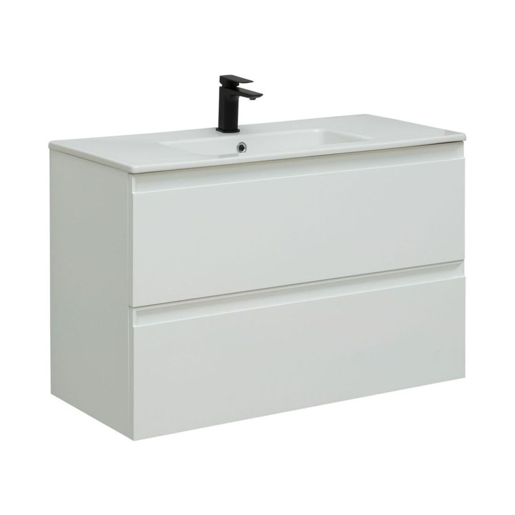 Тумба под раковину Allen Brau Eclipse 1.E1003.WM 2.0 100 см (белый матовый) подвесная