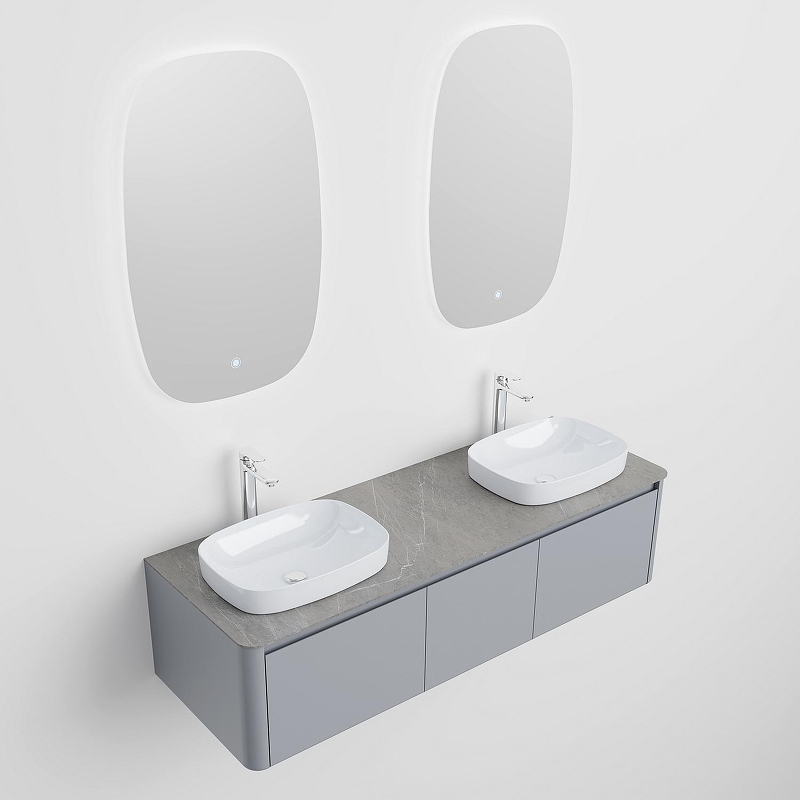 Тумба с раковиной Black&White Universe 9151600-2 160 см (бежевый) подвесная