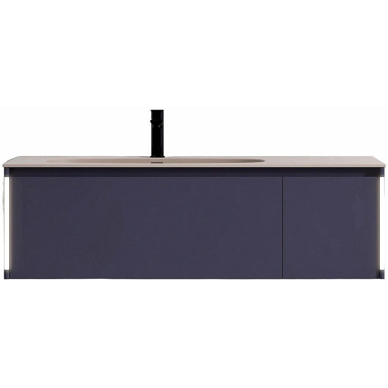 Тумба с раковиной Black&White Universe 9451200 120 см (тёмно-синий) подвесная