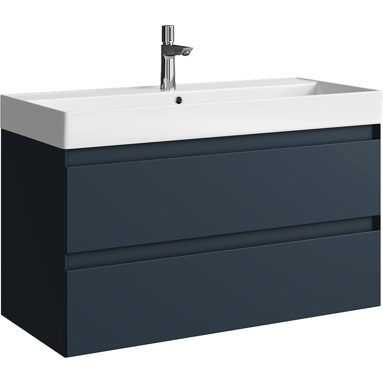 Тумба под раковину Aqwella Geometria GE01102GRM 100 см (серый) подвесная