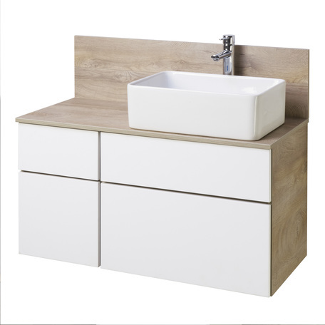 Тумба под раковину Aquaton Мишель 100 см (белый/дуб эндгрейн)