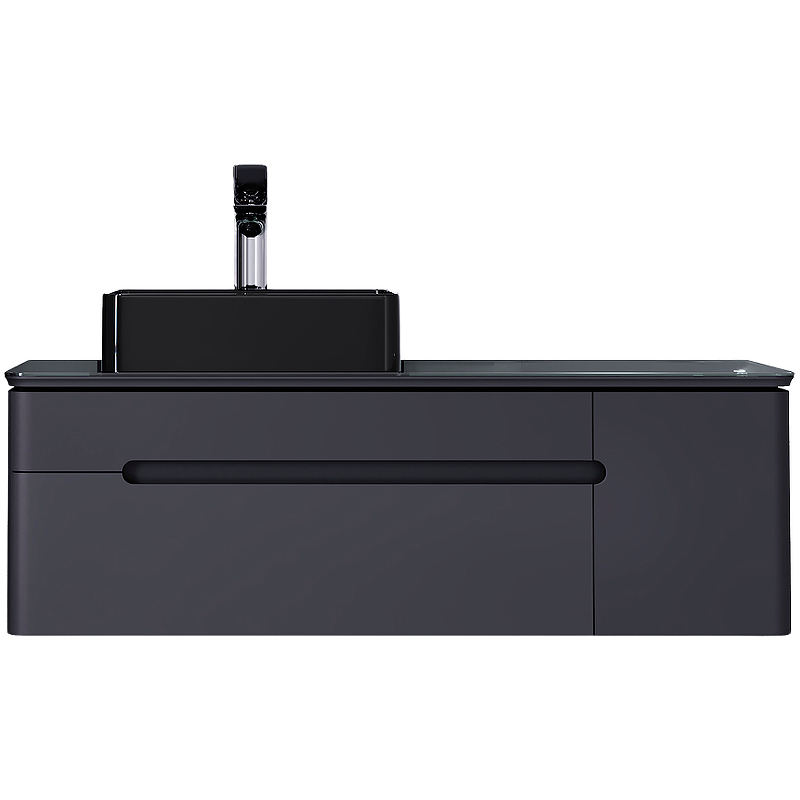 Тумба под раковину Jorno Shine Shi.01.120-M/P/A 120 см (антрацит)