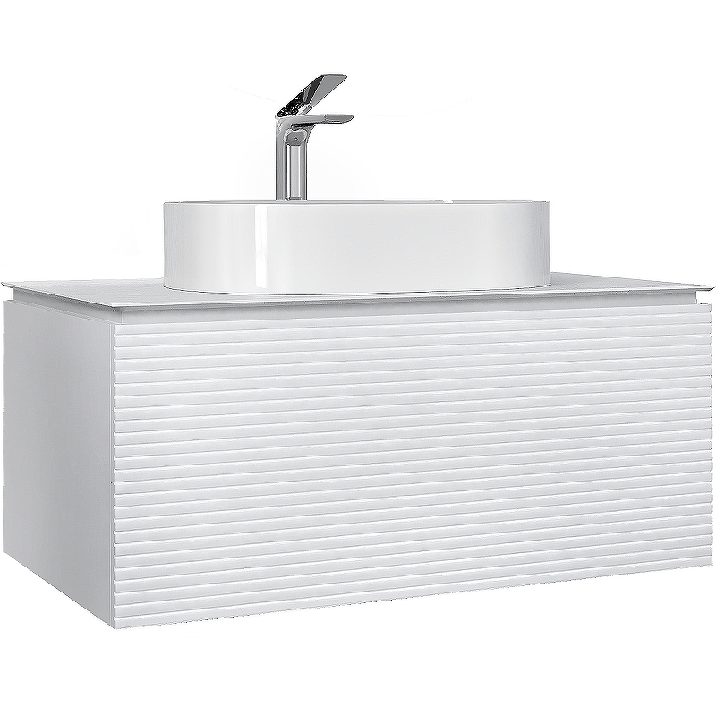 Тумба под раковину Jorno Stone Stn.01.100/P/W/JR 100 см (белый)