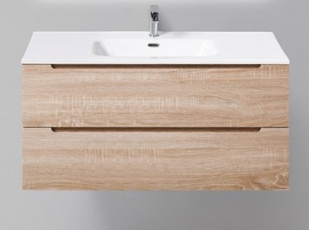 Тумба под раковину Belbagno ETNA-1000-2C-SO-WO-P 100 см (светлое дерево) подвесная