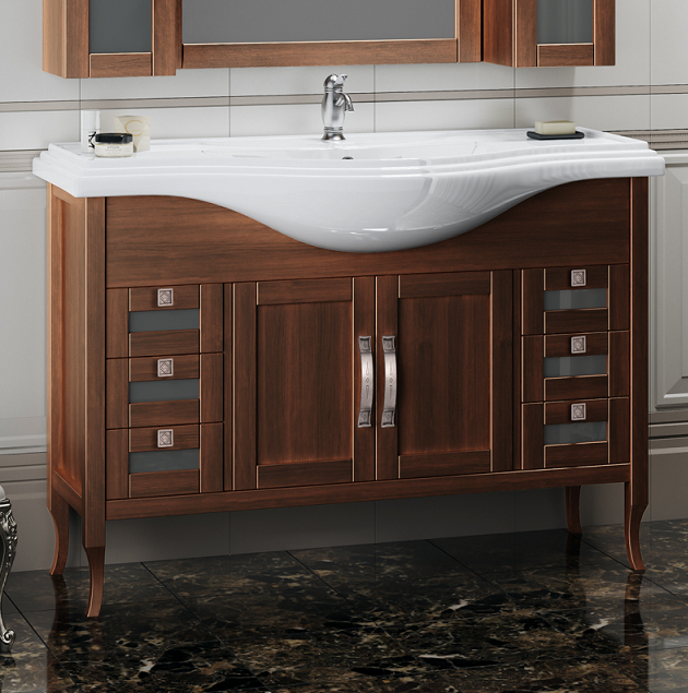 Тумба под раковину Opadiris Мираж 00-00000058 120 см (светлый орех) напольная