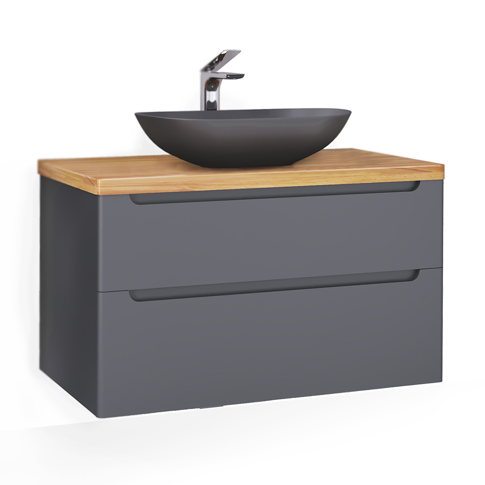 Тумба под раковину Jorno Wood.01.100/P/GR 100 см (серый)
