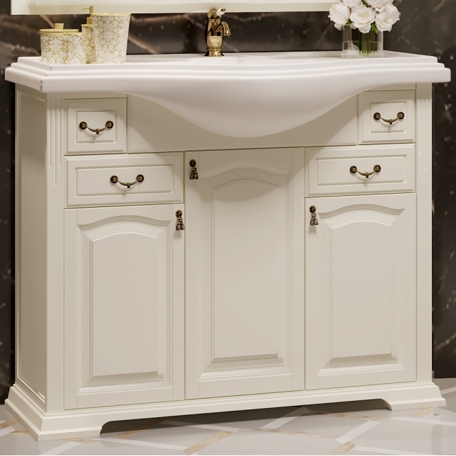 Тумба под раковину Opadiris Риспекто Z0000006705 105 см (слоновая кость) напольная