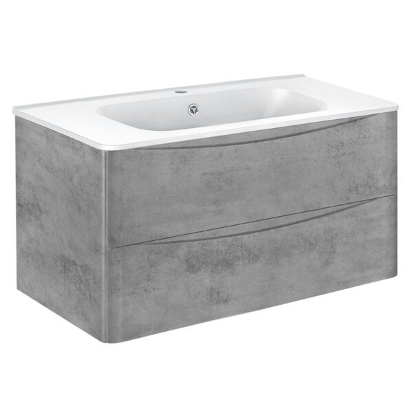 Тумба под раковину Vincea Paola VMC-2P100BT 100 см (Beton) подвесная