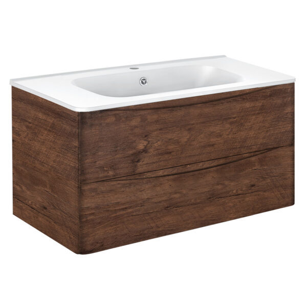 Тумба под раковину Vincea Paola VMC-2P100RW 100 см (R.Wood) подвесная