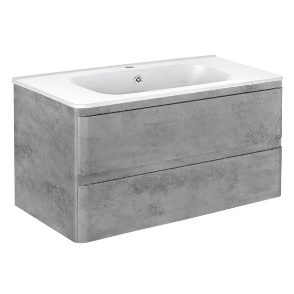 Тумба под раковину Vincea Vico VMC-2V100BT 100 см (Beton) подвесная