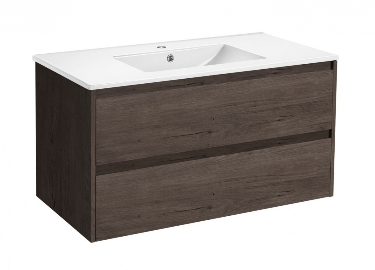 Тумба под раковину Vincea Gio VMC-2G100RO 100 cм (R.Oak) подвесная