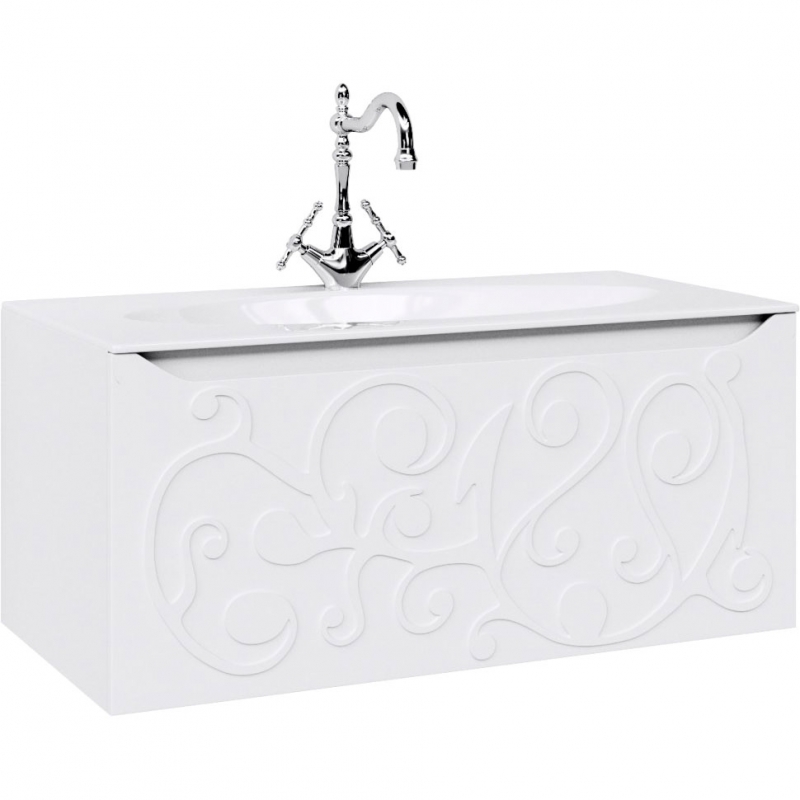 Тумба под раковину Aqwella Elegance EL0110 100 см (белый) подвесная