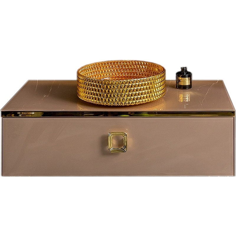 Тумба под раковину ArmadiArt Lucido 770-100-Rose 100 см (пыльная роза)