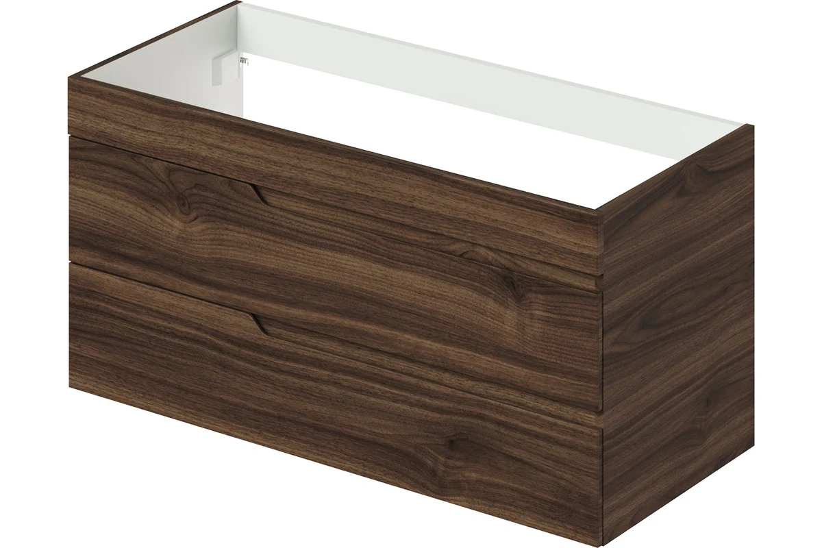 Тумба под раковину Итана Alexa 4657834373235 100 см (орех пекан шоколад стронг) подвесная