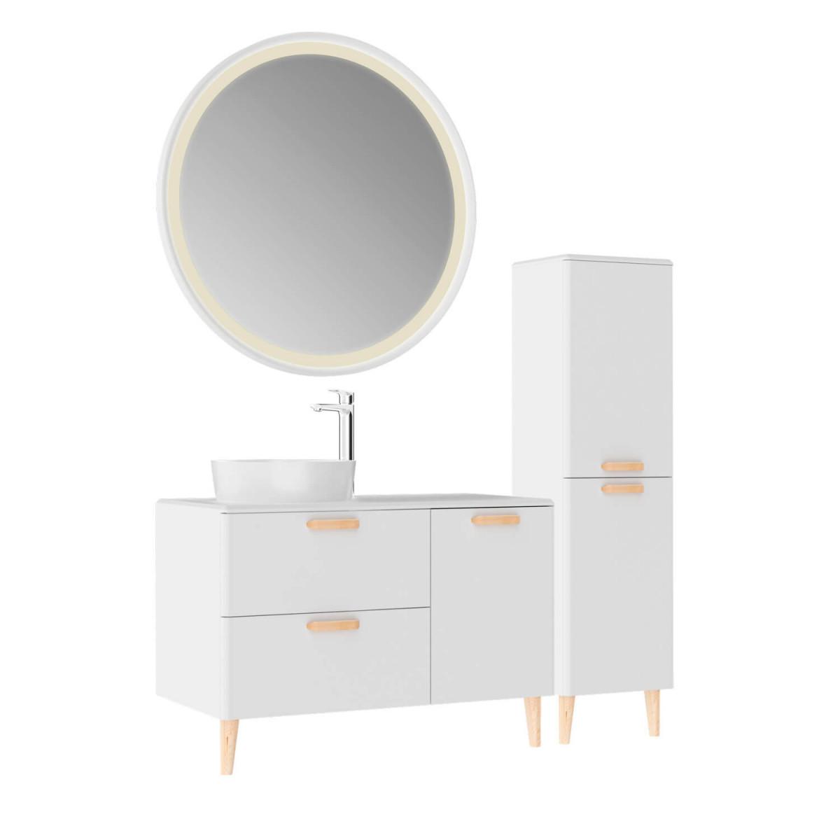 Тумба с раковиной Creavit Patara PT0100.42.MBY 100 см (белый)