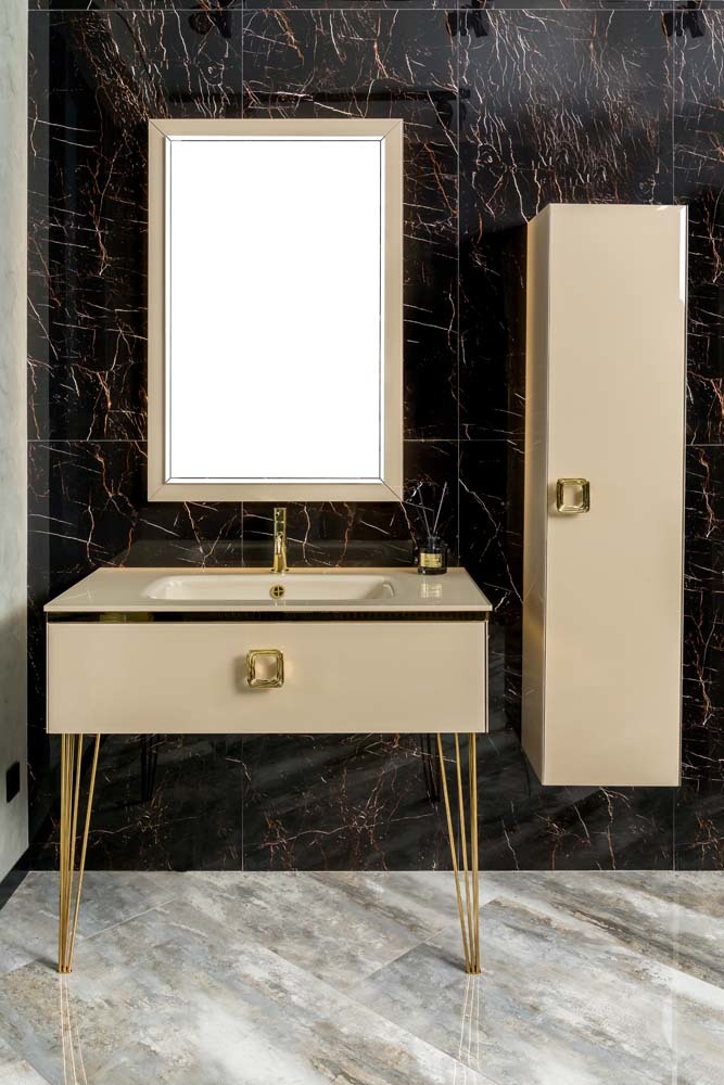 Тумба под раковину ArmadiArt Lucido 770-100-CP 100 см (капучино)