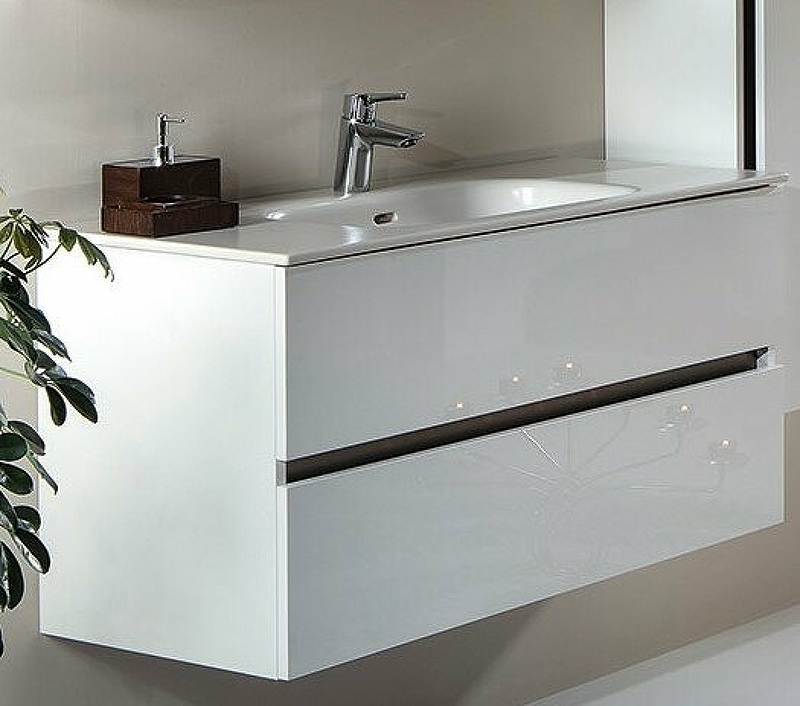 Тумба под раковину ArmadiArt Vallessi 837-120-W 120 см (белый) подвесная