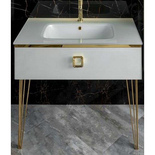 Тумба под раковину ArmadiArt Lucido770-100-W 100 см (белый)