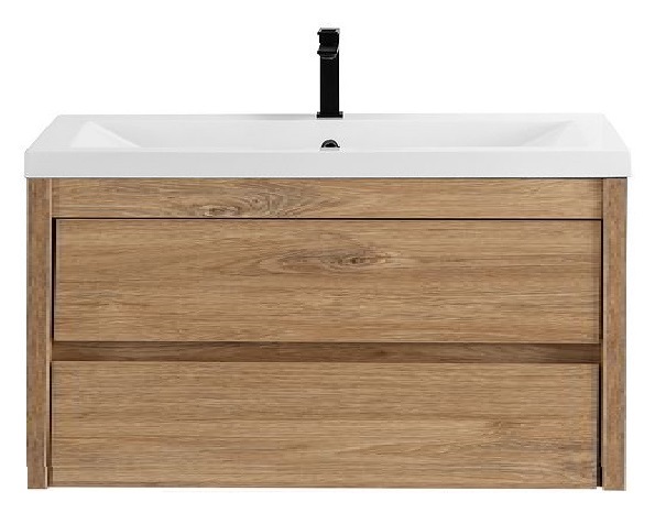 Тумба под раковину Art&Max Family Family-M-1000-2C-SO-HG 100 см (дуб харбор золотой) подвесная