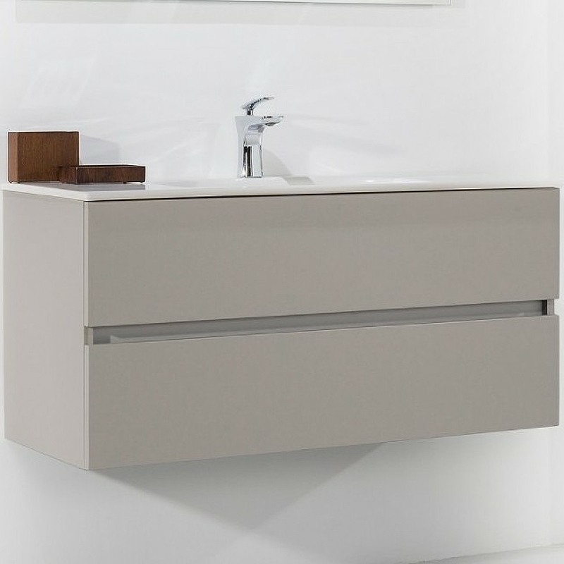 Тумба под раковину ArmadiArt Vallessi 837-100-С 100 см (кашемир матовый) подвесная
