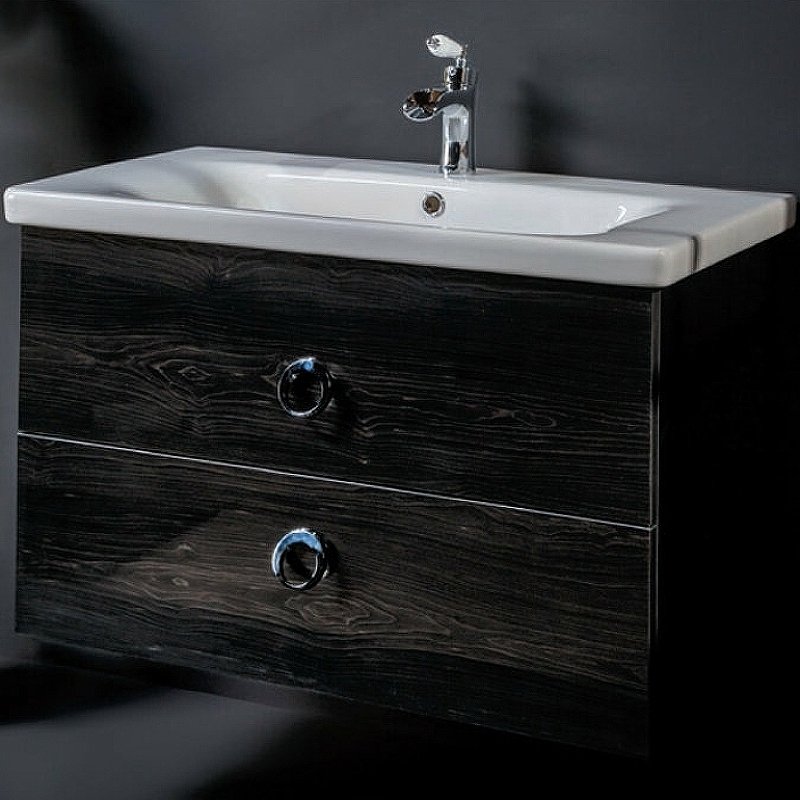 Тумба под раковину ArmadiArt NeoArt 830-100-BW 100 см (чёрное дерево) подвесная