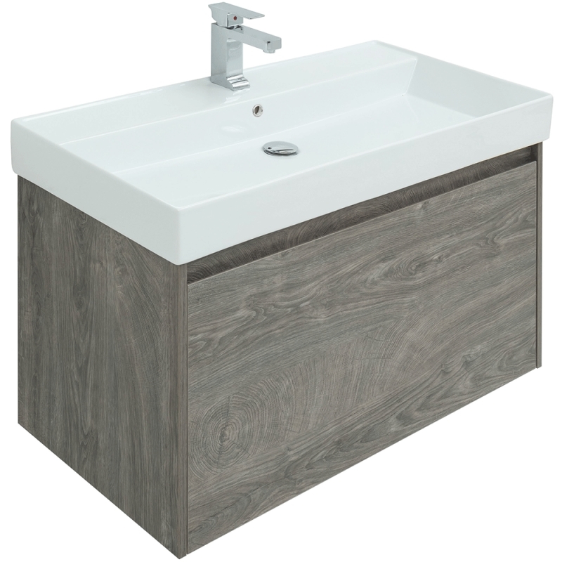 Тумба под раковину Aquanet Nova Lite 100 см (дуб рошелье) 1 ящик подвесная