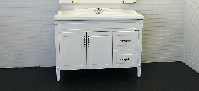 Тумба с раковиной Comforty Палермо 00004142367 120 см (белый) напольная