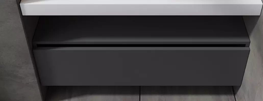 Тумба под столешницу ArmadiArt Vallessi UNO-S 897-120-A glossy 120 см (антрацит)