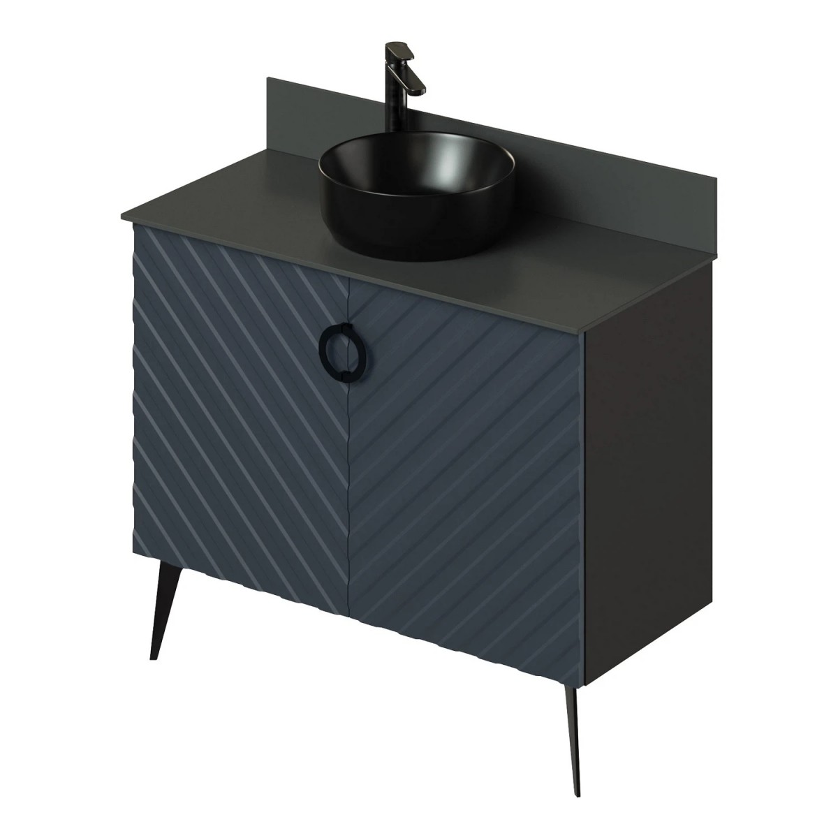 Тумба со столешницей Итана Palladio 2.0 4657810339996 100 см (маренго софт) напольная