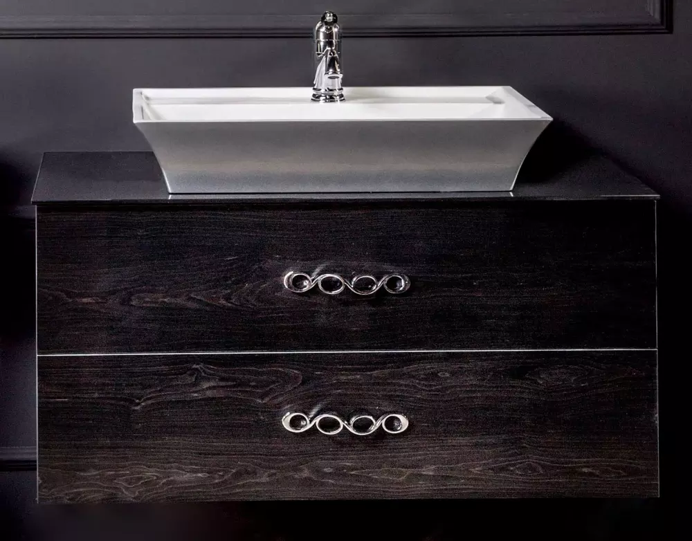 Тумба под раковину ArmadiArt NeoArt 831-110-BW 110 см (чёрное дерево) подвесная