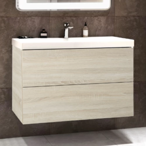 Тумба под раковину Art&Max Verona-Push AM-Verona-Push-1000-2C-SO-RS-TS 100 см (дуб сонома светлый) подвесная