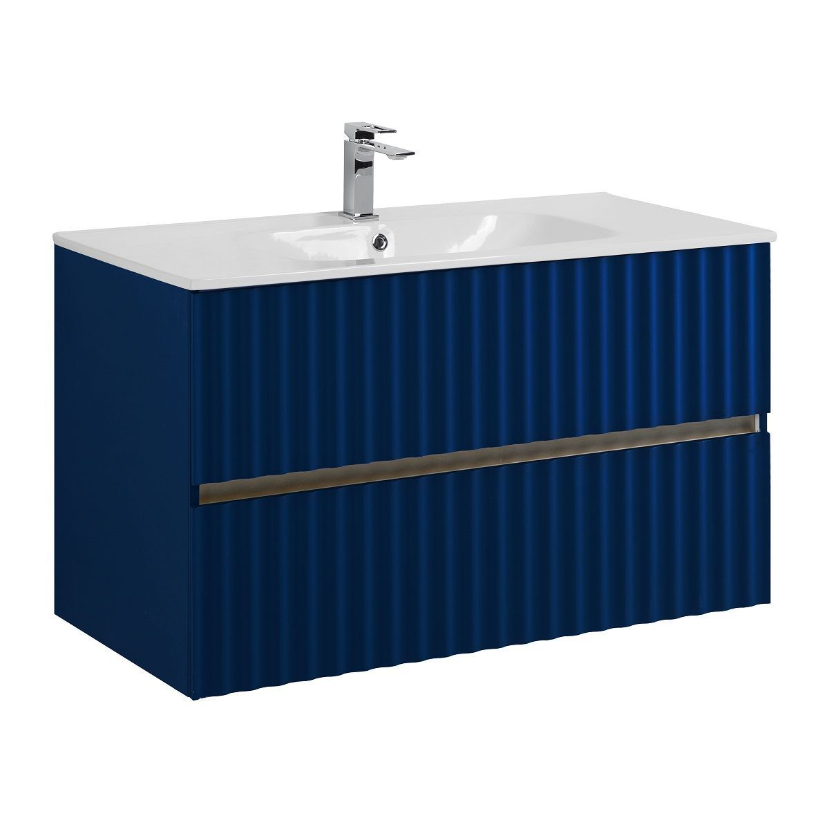 Тумба под раковину Art&Max Elegant AM-ELEGANT-1000-2C-SO-SA-P 100 см (сапфир) подвесная